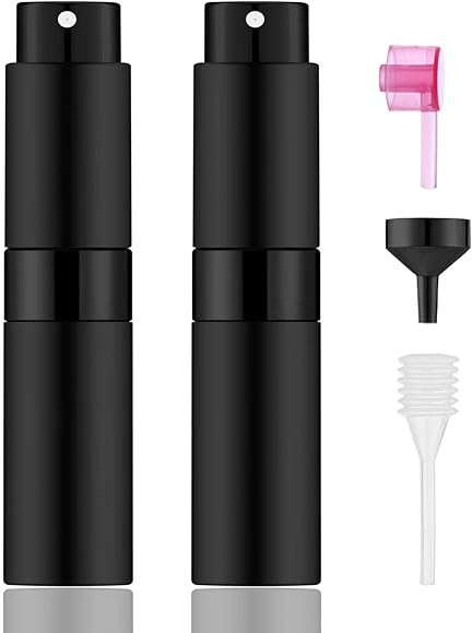 2 PCS/8ml Portable Mini Perfume Atomizer bottles, Empty Refillable Spray Bottle with 3 Types of R... | Amazon (US)