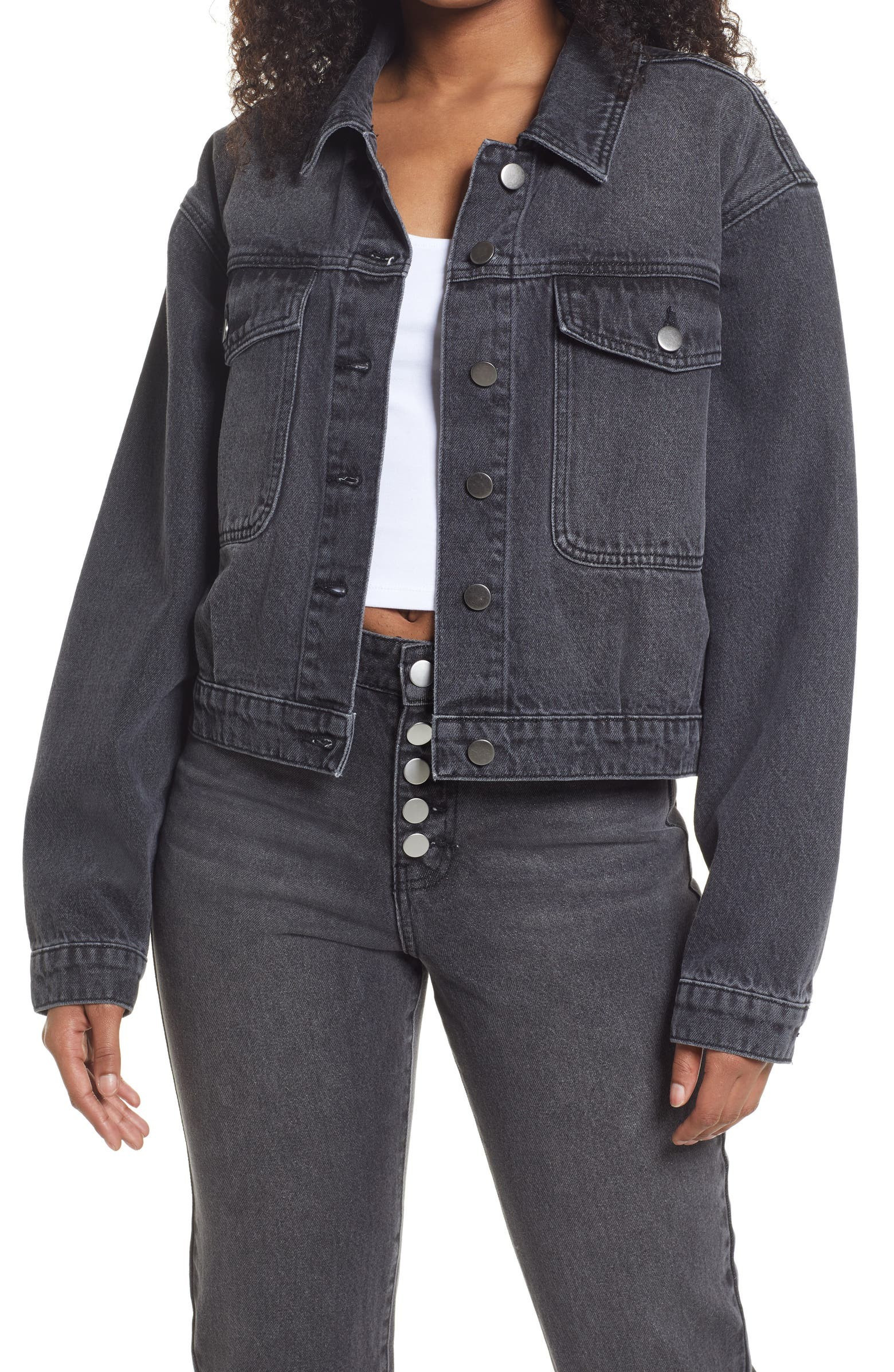 Pleat Front Denim Jacket | Nordstrom Canada