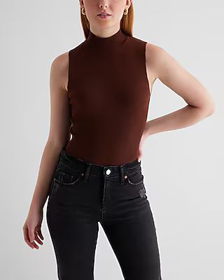 Silky Soft Fitted Mock Neck Sweater Tank | Express