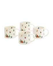 Set Of 4 Skier Mugs | Drinkware | Marshalls | Marshalls
