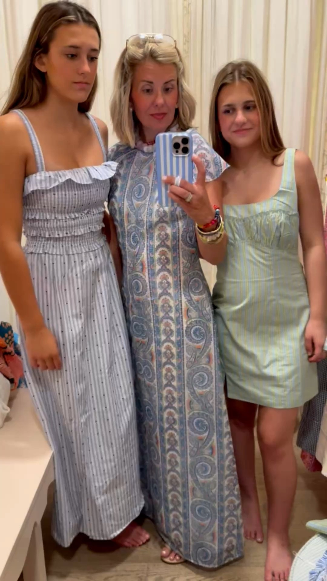 @Hill House Home tryon-on with my girls on King Street! Y’all know how much we love their dresses and wear them year after year. We found several on sale too!

MC & I are in small 
Kaiser - xs but needs xxs


 *Use my code Catherine20 at A+B
 *Use code Mixandmatchmadness at Loopy

￼

#LTKdayinmylife #LTKmomlife

#LTKstorytime