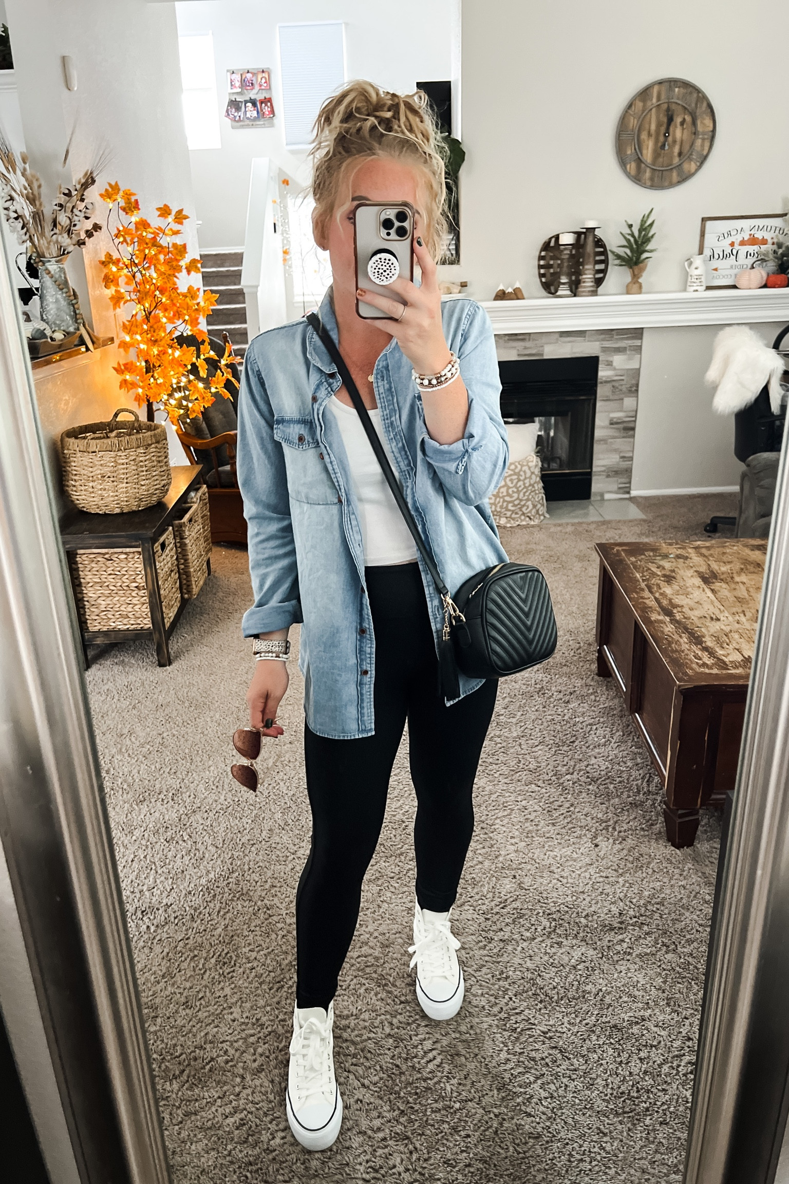 Fall outfit ideas 🍂 casual fall outfit with a chambray button down shirt, faux leather leggings, and high top platform sneakers
Everything fits tts. I sized up to a medium in the chambray shirt to give an oversized fit 



Fall outfits | Fall fashion | size 4-6 | amazon fall finds | amazon handbags | amazon deals | amazon on sale | fall outfit Inspo | casual fall outfits | fall outfit ideas | fall favorites | fall boots | fall outfits 2023 | fall shoes | fall fashion 2023 amazon | casual fall outfits | outfit inspo | outfit ideas | pumpkin patch outfit 


#LTKfindsunder50 #LTKstyletip #LTKxPrime