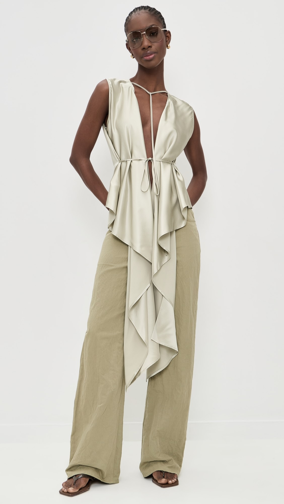 Silk Scarf Draped Top | Shopbop