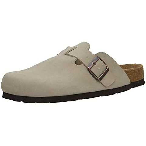 Boston Suede Clogs for Women Men Dupes Unisex Arizona Delano Slip-on Potato Shoes Footbed Cork Cl... | Amazon (US)