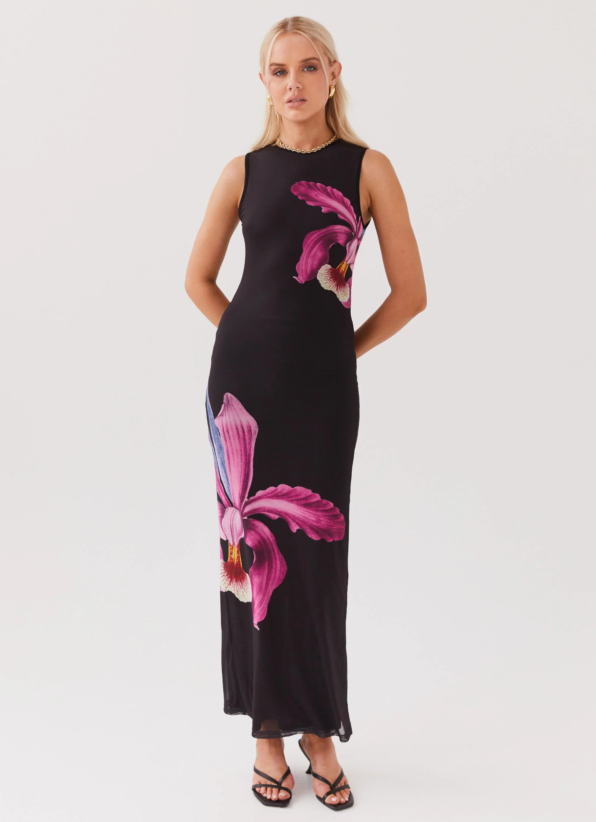 Main Moment Mesh Maxi Dress - Cosmo Floral | Peppermayo (Global)