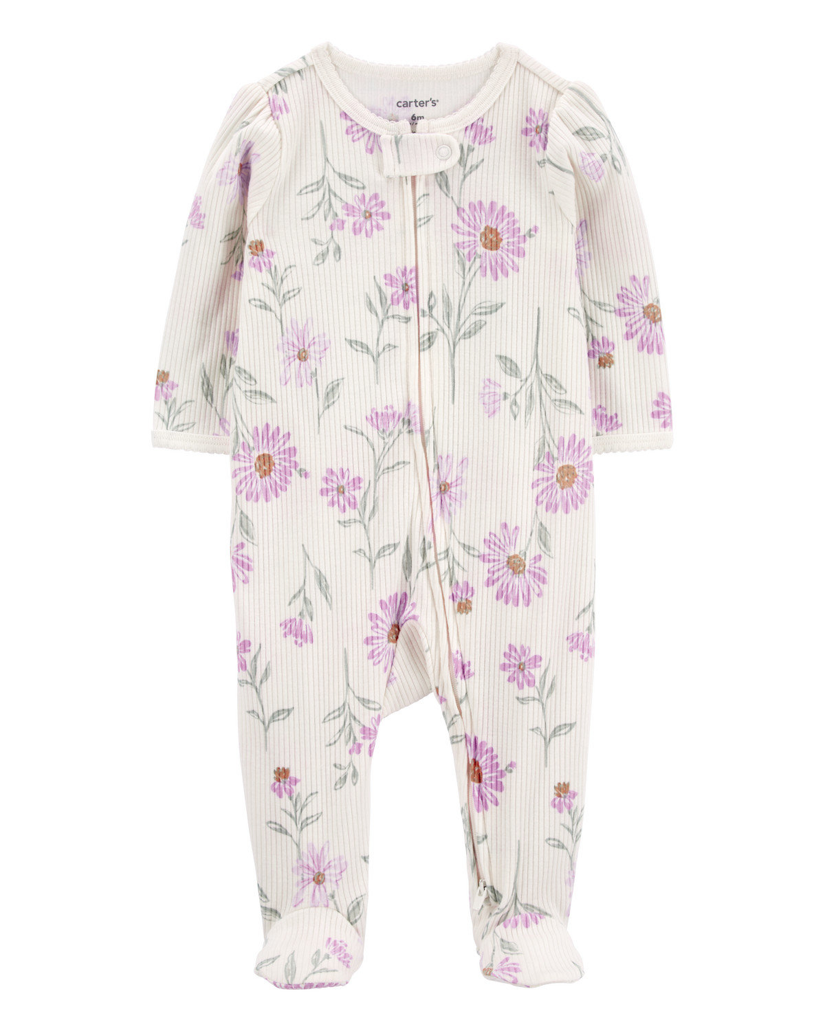 Baby Floral 2-Way Zip Thermal Sleep & Play Pajamas | Carter's Inc