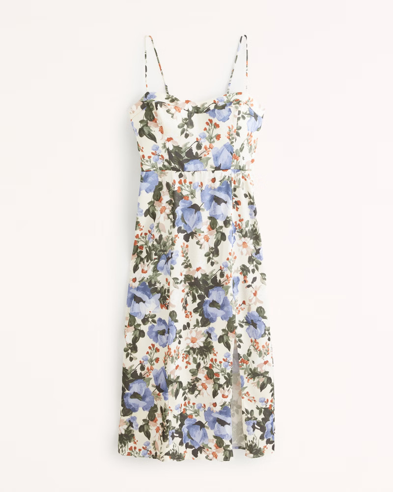 The A&F Camille Midi Dress | Abercrombie & Fitch (US)