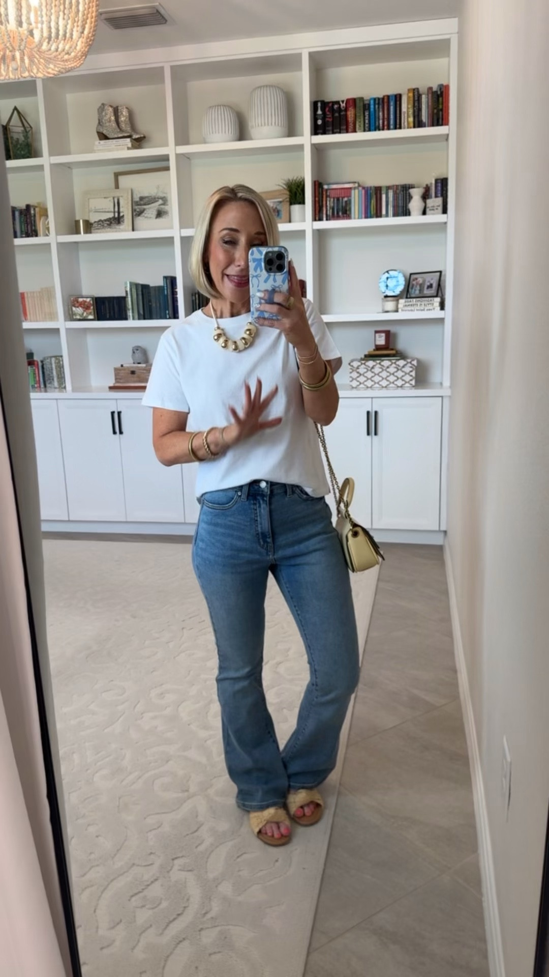 Walmart - best basics + fun finds @walmartstyle #walmartpartner #walmartstyle. High Rise Flare Jeans (31" Inseam Regular Length) - size 0. $21.98. 3 colors. Cotton Cropped Boxy Tee w/ Short Sleeves - size XS. $10. 13 colors. Faux Leather Top Handle Mini Bag with Crossbody Strap - $28. 2 colors. * Goldtone Cord Cream Swirl Resin Bead Necklace - $9.92. * Knot Slide Sandals - TTS. $24.98. 2 colors. * 18k Yellow Gold Plated 20mm Hoop Earrings with Swarovski Crystals - Now $17.99 (Was $129.00!)

#LTKWorkwear#LTKOver40#LTKSeasonal 

 