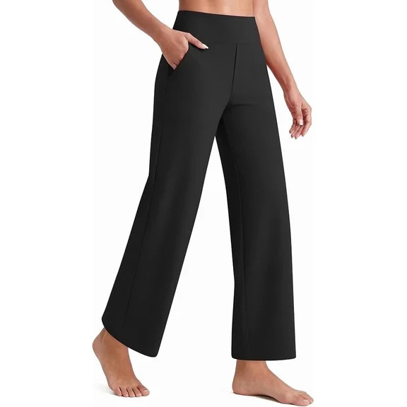 CRZ YOGA Softretch No Front Seam Wide Leg Pants for Women 28" | Walmart (US)