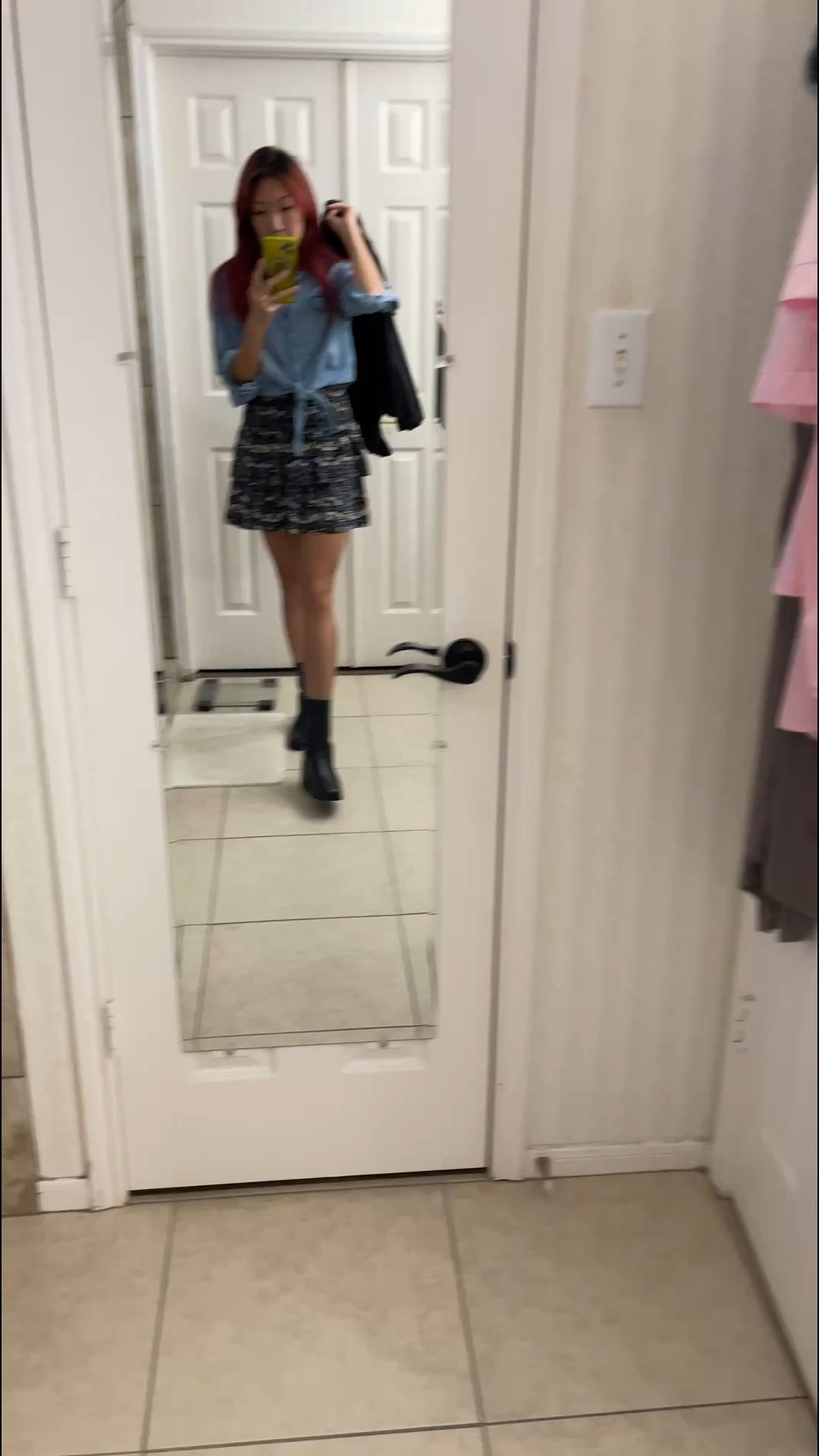 For me this is the perfect bit of dress up and casual — Light blue Denim pearl snap button up shirt, high waisted tiered summer floral skirt, black denim fringe jacket, with moto ankle boots. 

#LTKSummerEdit #LTKStyleTip #LTKSeasonal