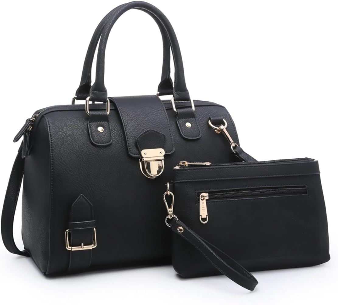 Dasein Women Barrel Handbags Purses Fashion Satchel Bags Top Handle Shoulder Bags Vegan Leather W... | Amazon (US)