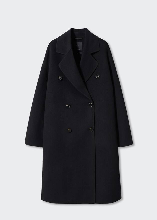 Handmade oversized wool coat | MANGO (US)