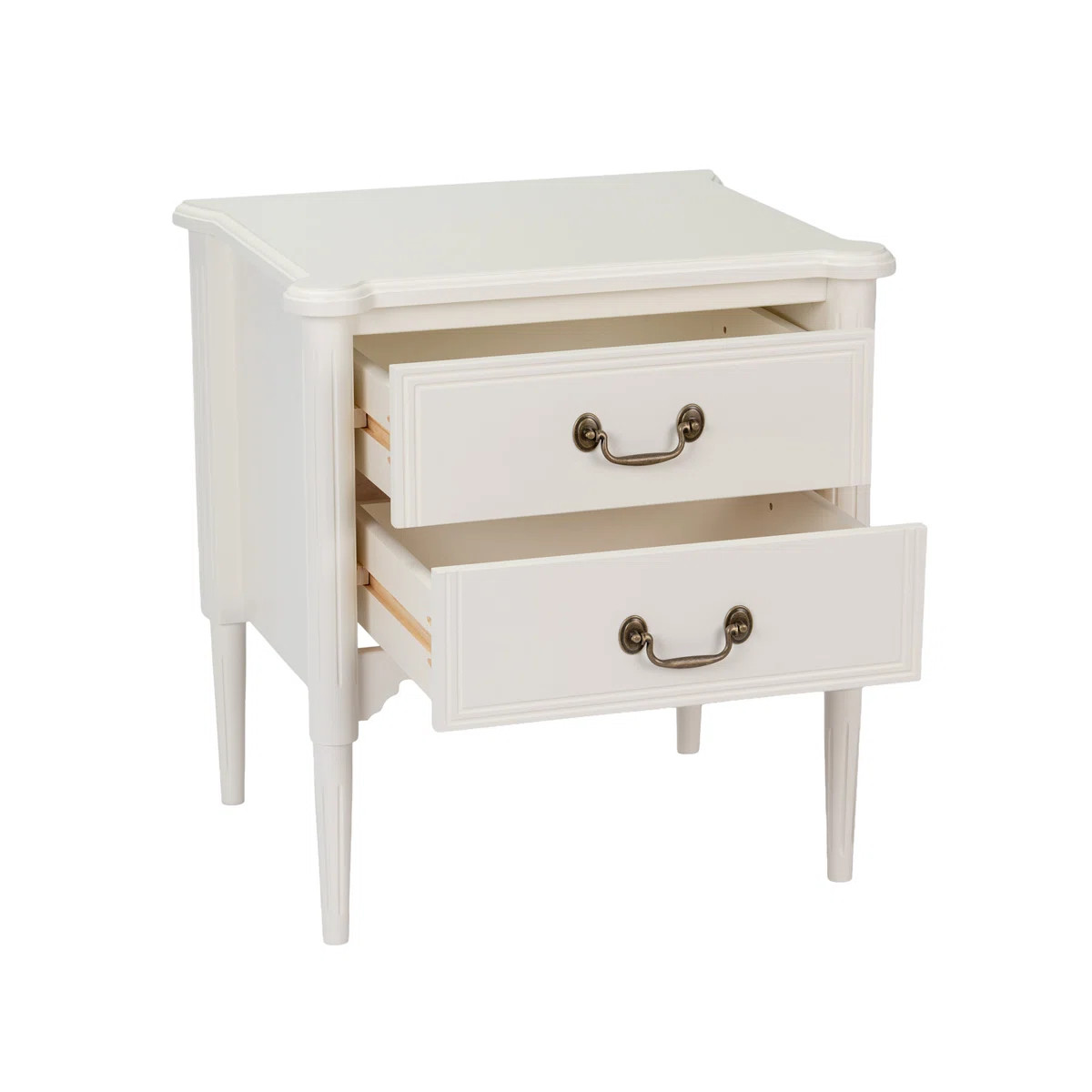 Doniesha End Table With Drawers, Antique White | Wayfair North America