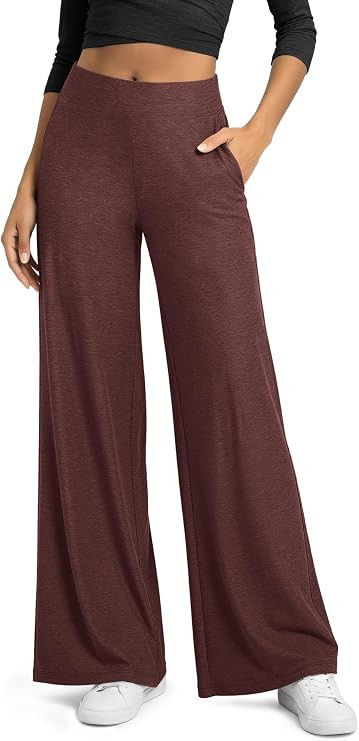 ODODOS Women's Extra Wide Leg Pants - Ultra Soft odSTRATUM Tech Casual Relaxed Lounge Pants with ... | Amazon (US)