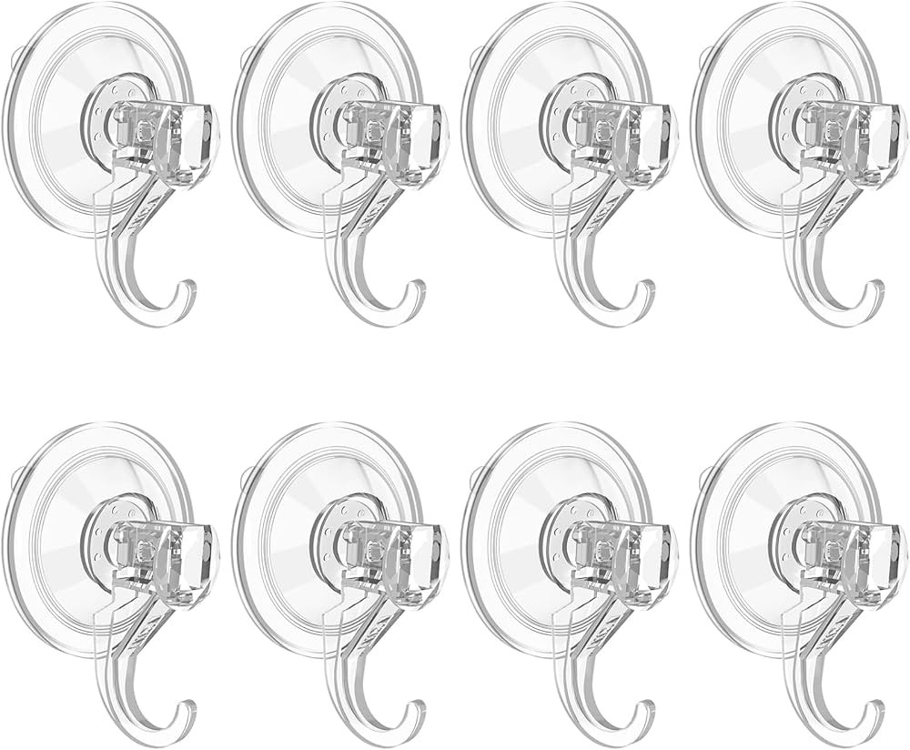 VIS'V Wreath Hanger, Large Clear Heavy Duty Suction Cup Wreath Hooks 22 LB Removable Strong Windo... | Amazon (US)