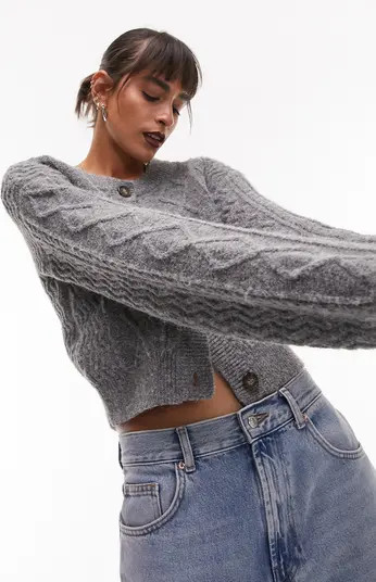 Crop Cable Stitch Cardigan | Nordstrom