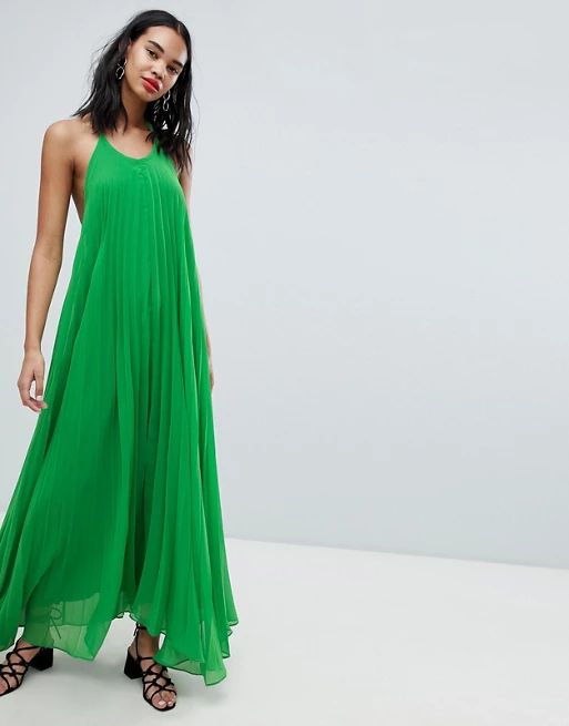 Missguided Pleated Low Back Maxi Dress | ASOS UK