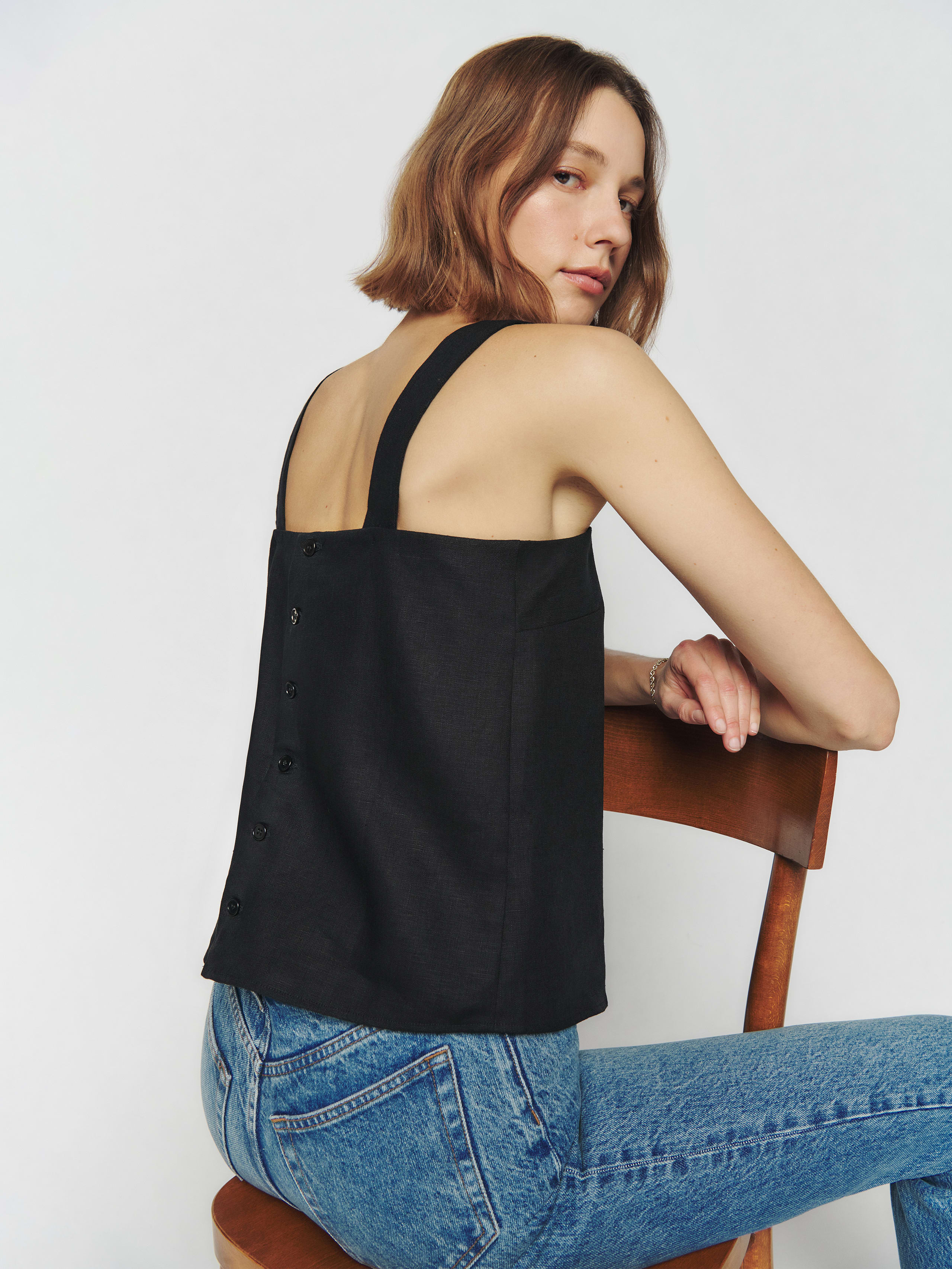 Suzie Linen Top | Reformation (Global)
