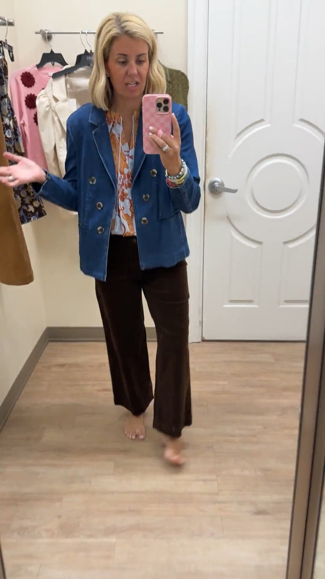 Truly can’t get over these wide leg pants. The quality is really good and I’ll be styling these all season long. 
Blazer & top - small
Pants - 4 regular length

#LTKSeasonal #LTKOver40 #LTKSaleAlert