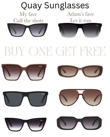 Quay Sunglasses! Buy one, get one free!!!! 

#LTKOver40 #LTKSaleAlert #LTKSummerSales