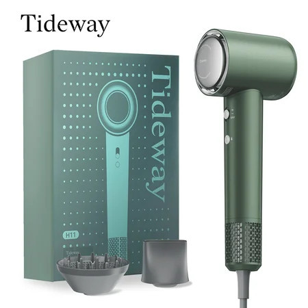 Tideway H11 Hair Dryer with Diffuser High-Speed 110 000 RPM Brushless Motor Plasma Tech Smart Temp Control Lightweight Green | Walmart (US)
