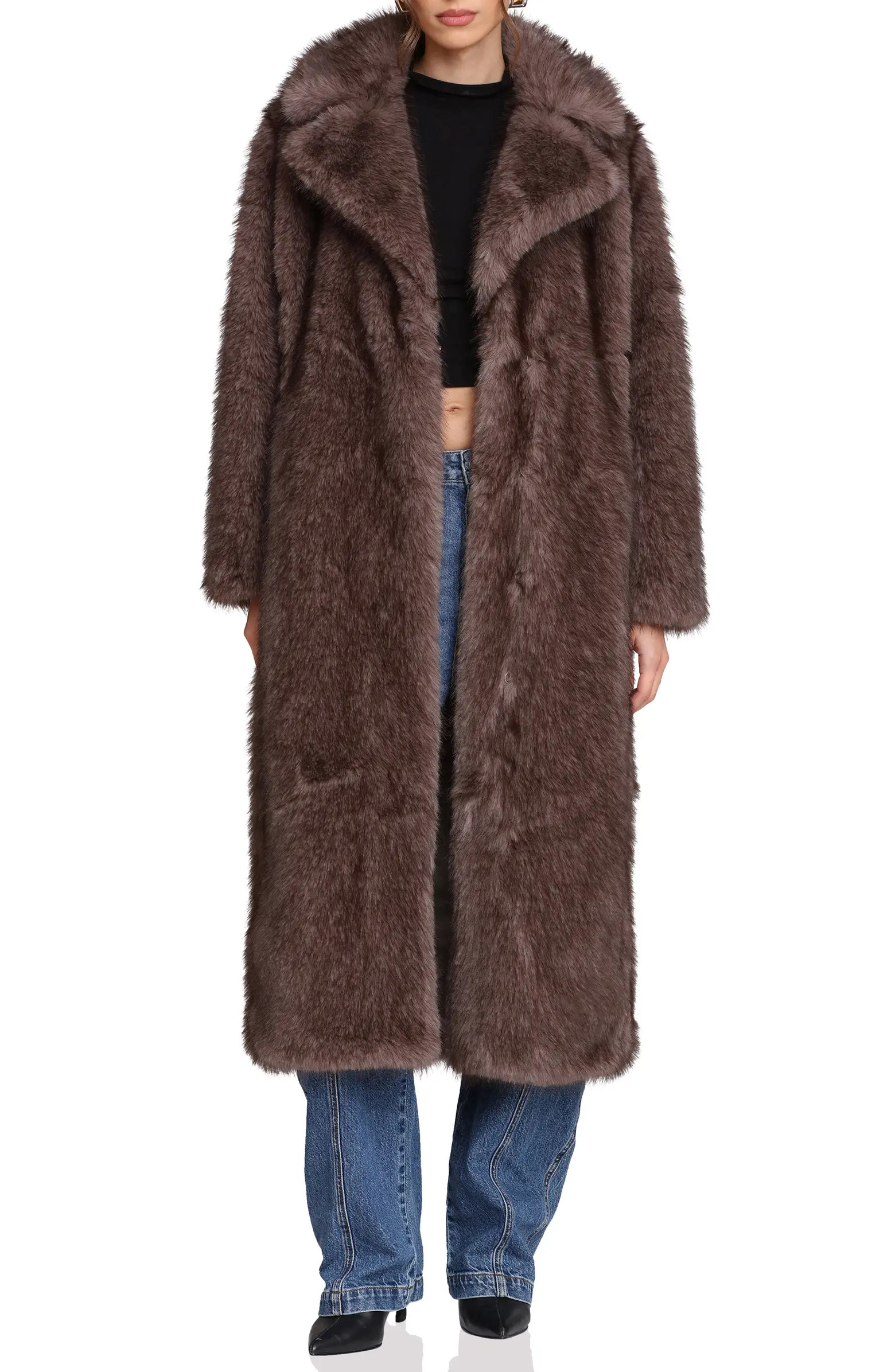 Avec Les Filles Faux Fur Longline Coat | Nordstrom | Nordstrom
