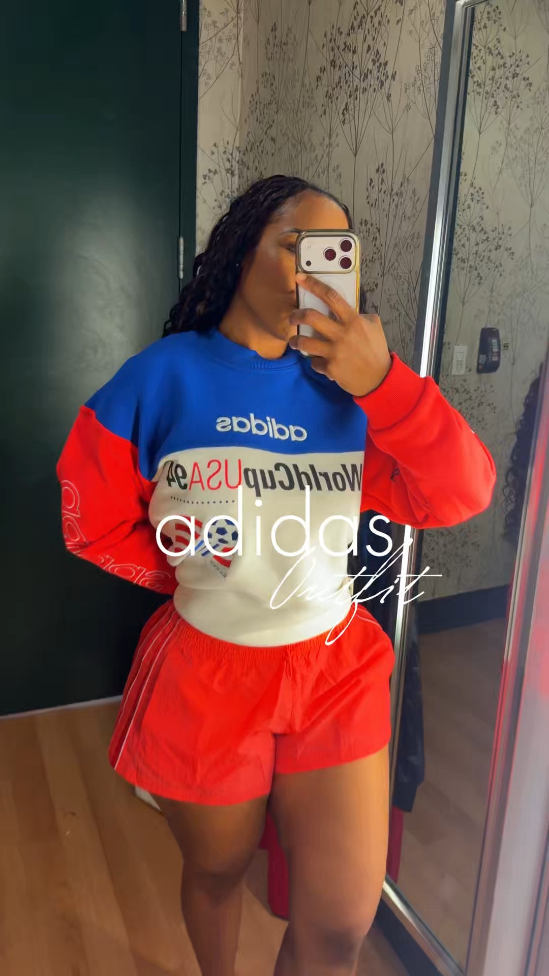 @adidas stripe always 

I'm 5’7 180lbs 
Top: XS Bottoms: Latge

#LTKxMadewell #LTKootd #LTKActive