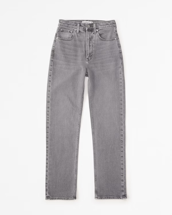 Ultra High Rise Ankle Straight Jean | Abercrombie & Fitch (US)