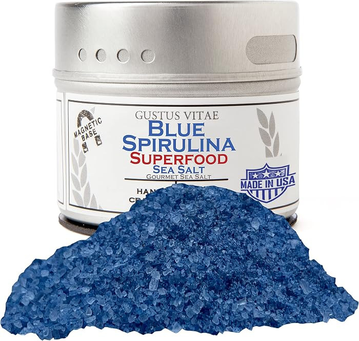 Blue Spirulina Superfood Sea Salt | All Natural | Ultra Premium Gourmet Salt | Artisanal Finishin... | Amazon (US)