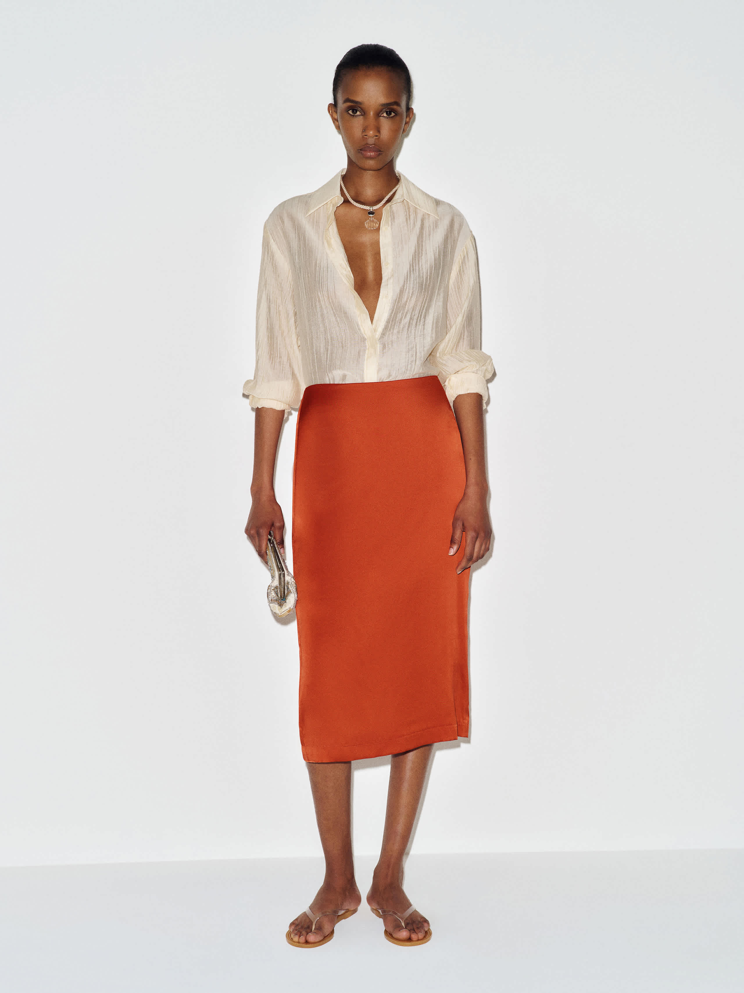 Reformation Helen Low Waist Silk Midi Skirt Red 6 | Reformation (Global)