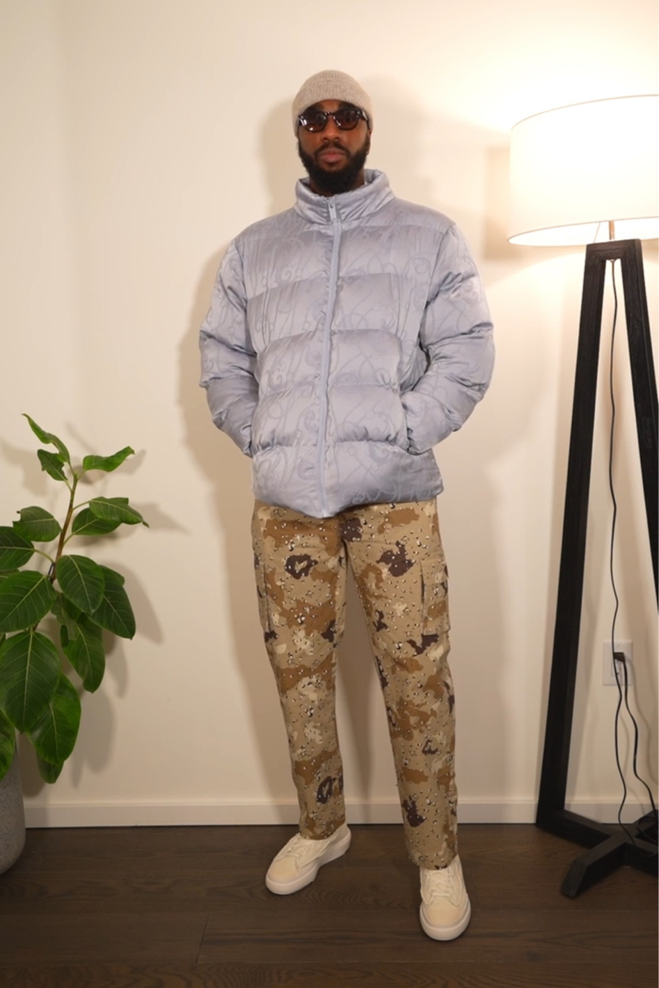 Puffer jacket and straight camo cargo pants from BoohooMan. Links to items down below ⬇️!

#LTKmens