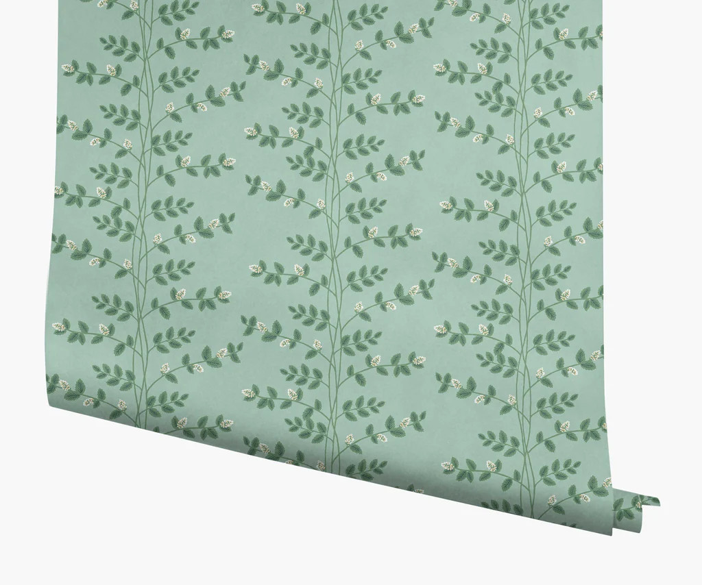 Climbing Vines Wallpaper - Teal | Rifle Paper Co.