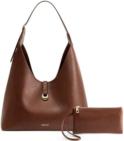 Slouchy Hobo Bags for Women, Large Shoulder Handbag with Wallet,Chic PU Leather Designer Crescent... | Amazon (US)