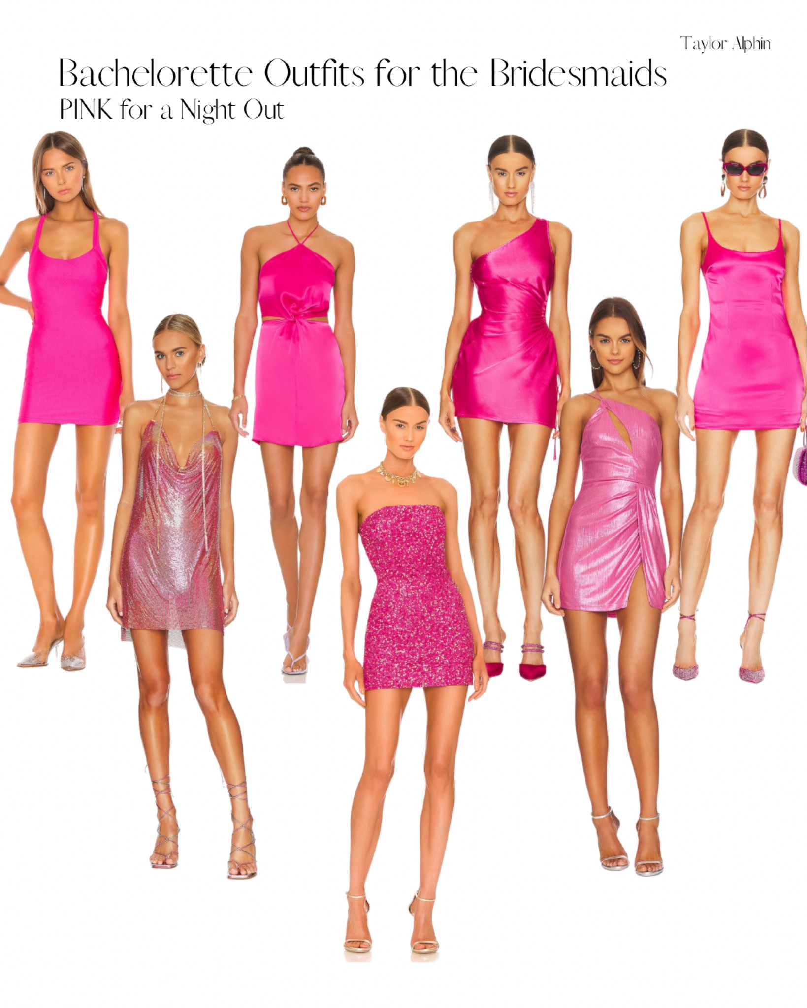 hot pink dress bachelorette tayalphin on LTK pretty in pink bachelorette party