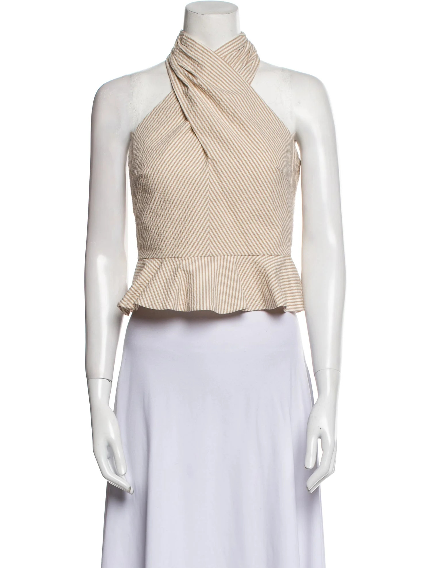 One-Shoulder Sleeveless Crop Top w/ Tags | The RealReal