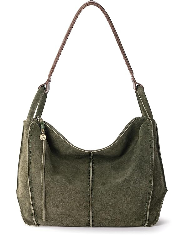 The Sak Los Feliz Hobo in Leather, Lined Shoulder Purse, Moss Suede | Amazon (US)