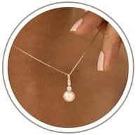 Freekiss Gold Pendant Necklace for Women, Dainty Diamond Necklaces for Women Simple 14K Gold Plat... | Amazon (US)