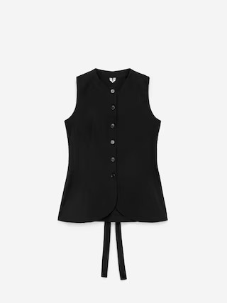 Weste aus Leinenmix – Schwarz – Damen – ARKET DE | Arket EU