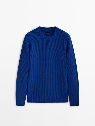 Wool blend crew neck sweater - Massimo Dutti United Kingdom | Massimo Dutti UK