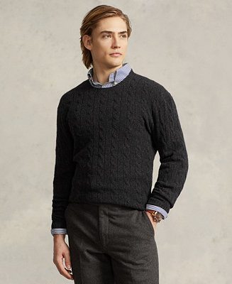 Polo Ralph Lauren Men's Wool-Cashmere Cable-Knit Sweater - Macy's | Macy's