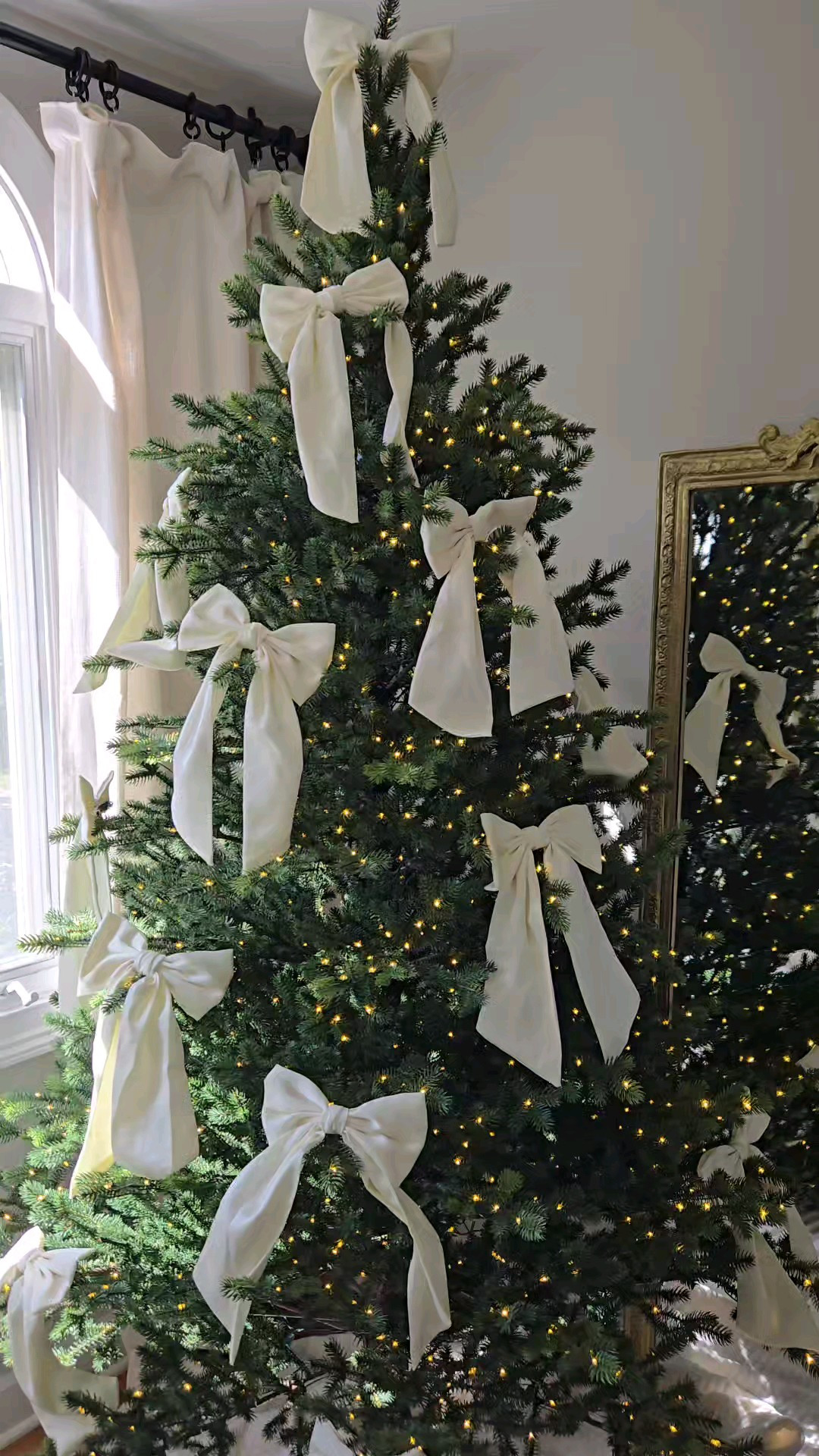 I predict this to be the viral tree of the season, buy it before it sells out it's worth every penny! My satin hair bows are from Marshalls but I found similar ones from Target I plan on stringing wire through them to hang them on the tree. French, twinkling lights, seasonal, christmas, decor, living room, and treat, formal, home depot.

#LTKHome #LTKStyleTip #LTKSaleAlert