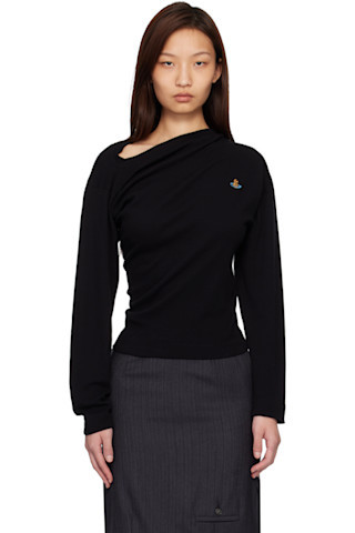 Black Long Sleeve Hebo Top | SSENSE