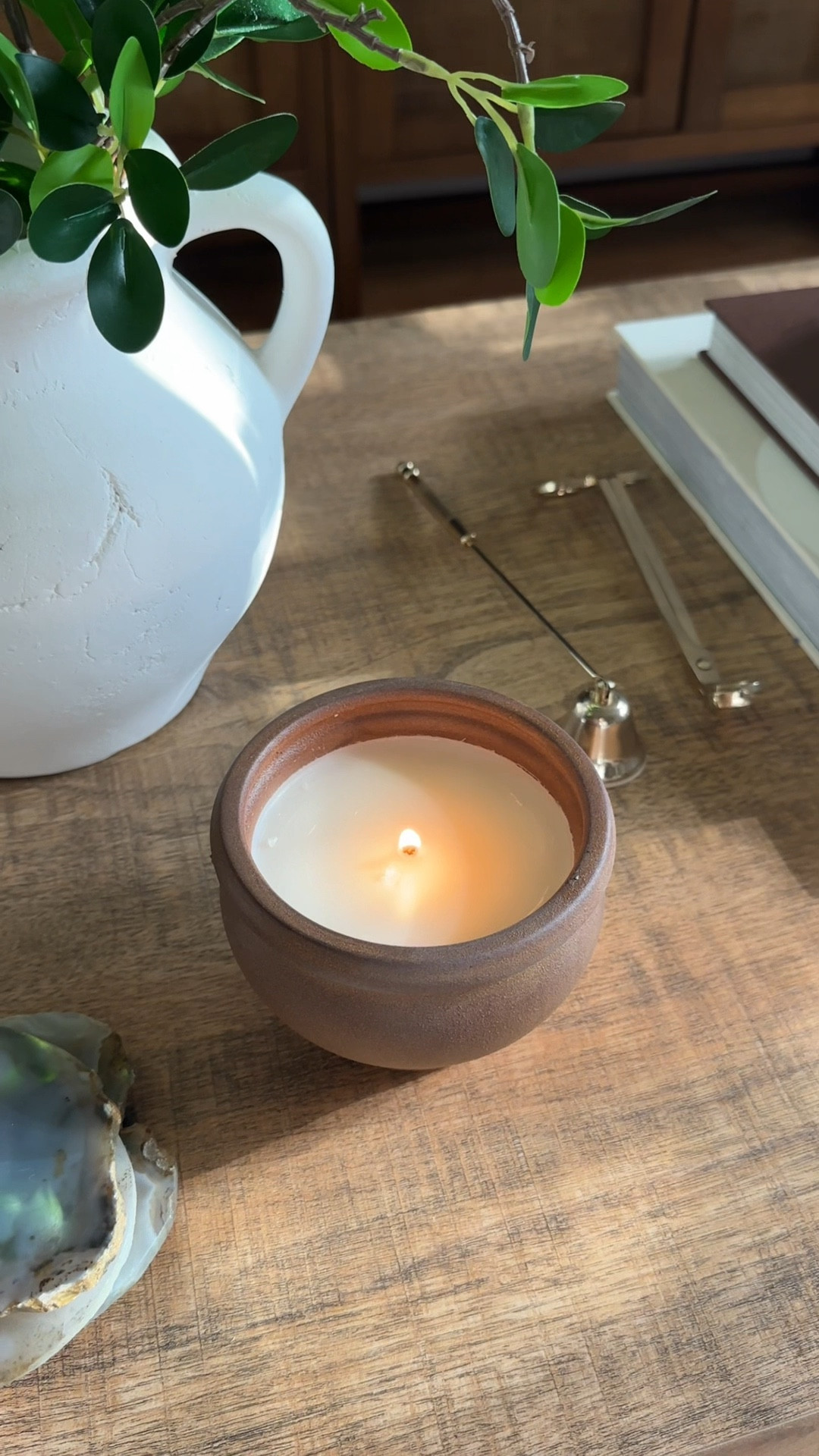 first fall candle of the season 🕯️ from Target x Magnolia Hearth & Hand

also featured: gold candle accessories (candle trimmer, candle snuffer) and stone coasters from West Elm.

smoked chestnut scent, fall home decor, fall scents, seasonal, gift idea, gift basket, target haul, target home finds, target home decor, coffee table decor

#LTKVideo #LTKSeasonal #LTKHome