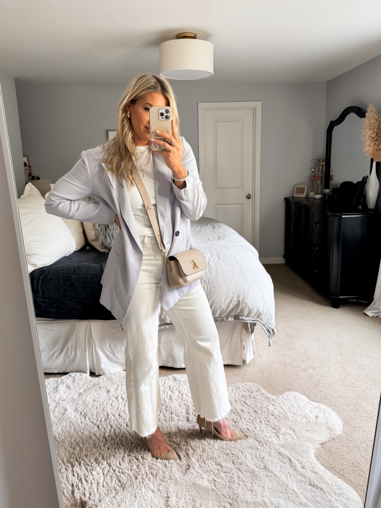 The perfect oversized blazer for spring. It’s lined and fits really well! Lots of color to choose from. Mango white denim 

#LTKSpringSale #LTKstyletip #LTKfindsunder50