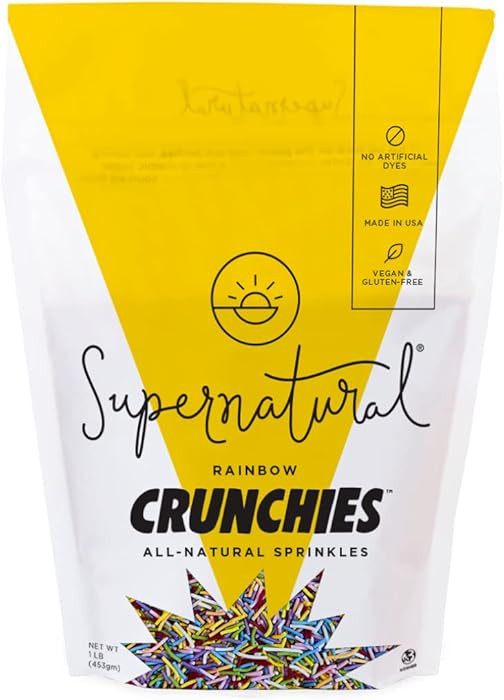 Supernatural Rainbow Crunchies Natural Sprinkles, Crunchy Organic Rainbow Sprinkles, No Artificia... | Amazon (US)