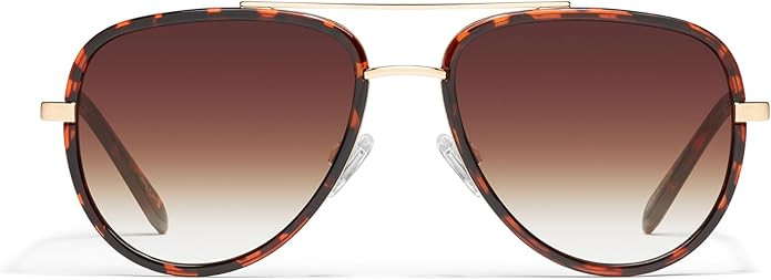 QUAY - Sunglasses for Men & Women, Medium Aviator Shades, UV Protection Lenses (All In, Tortoise/... | Amazon (US)