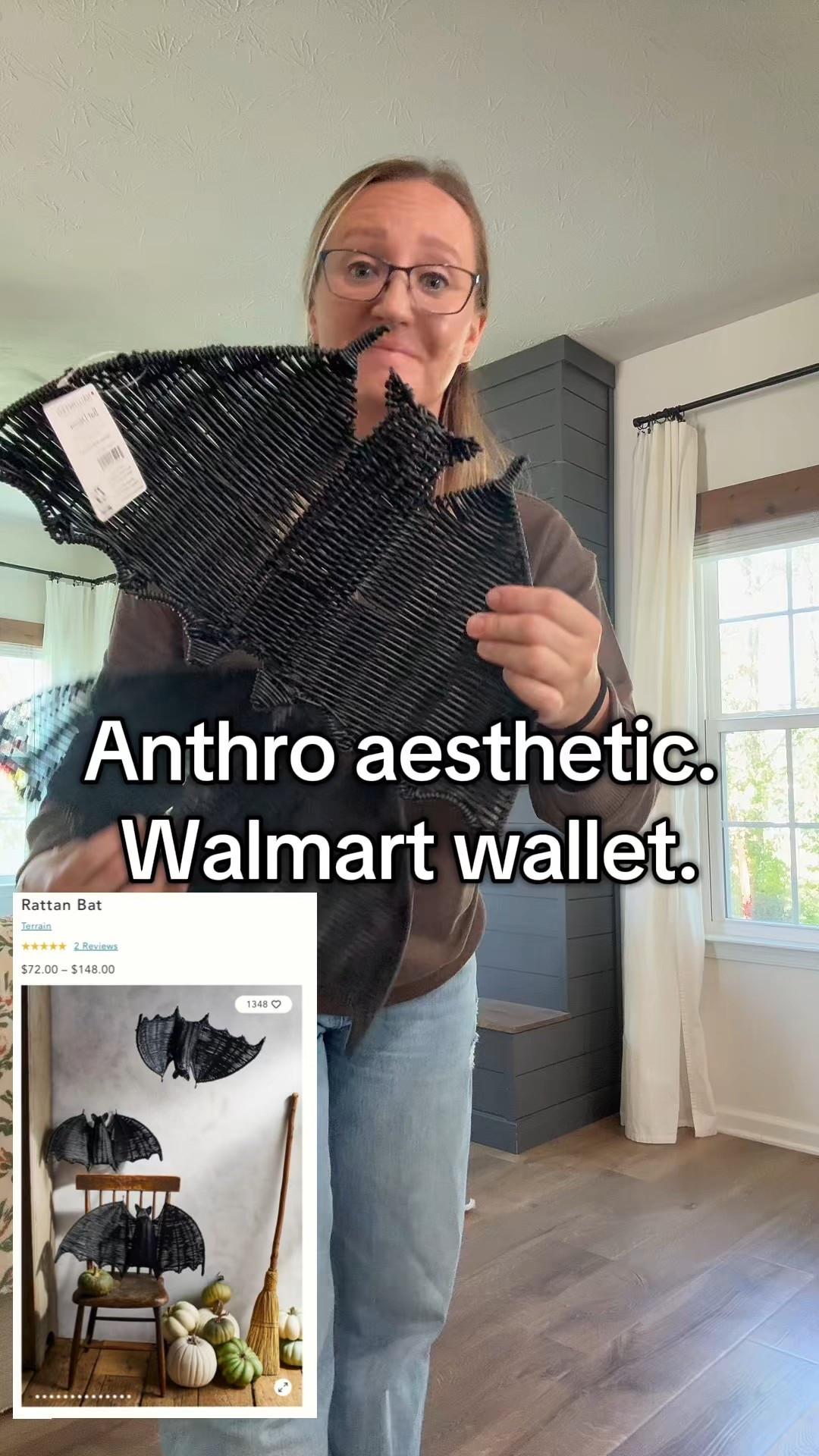 Anthro’s wicker bats are cute, but $72 each? Nope. Walmart came through with the $12 dupe and I’m not mad about it 🦇 #walmartdecor #walmarthalloween

#LTKSaleAlert #LTKHome