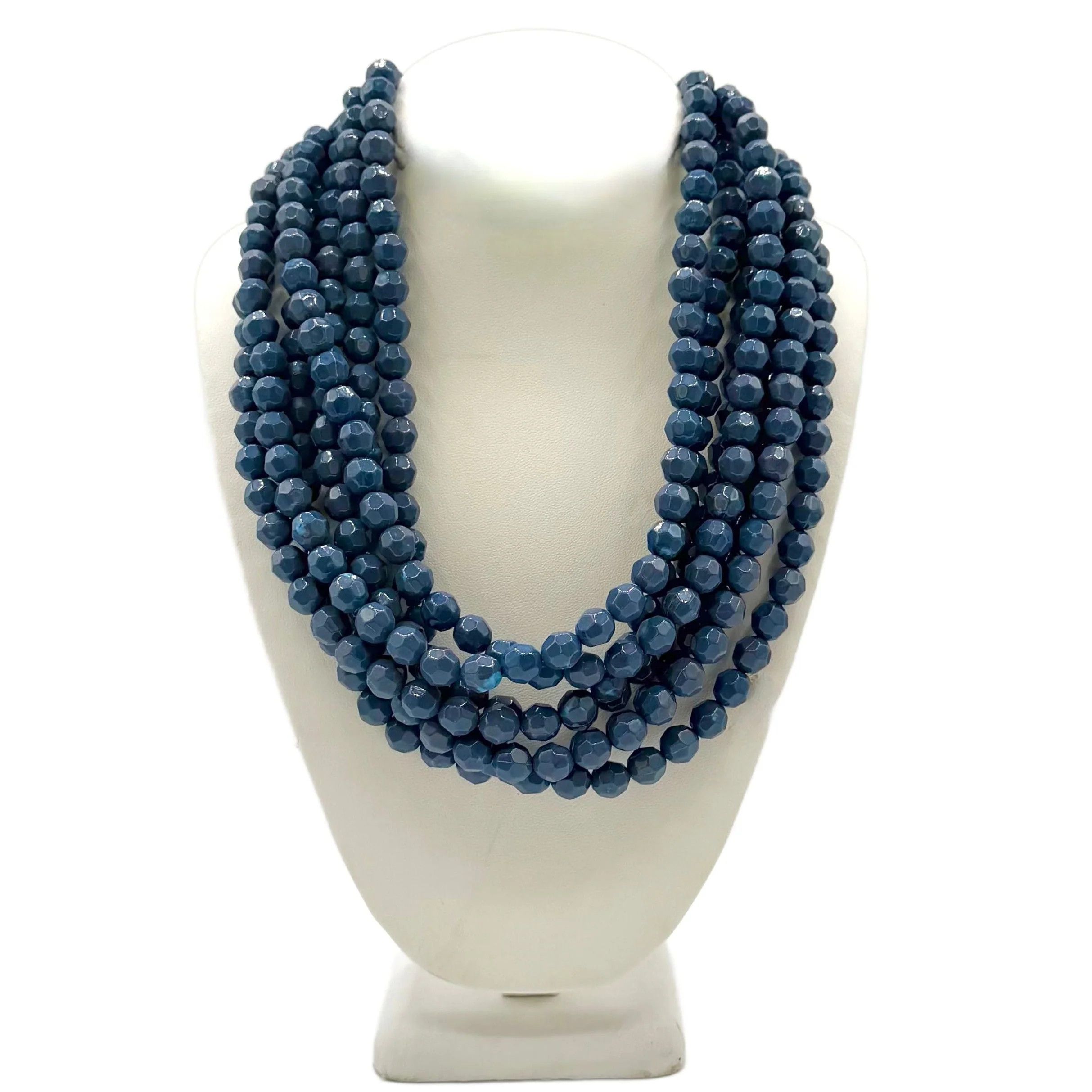 Helena Blue Denim Necklace | Fairchild Baldwin