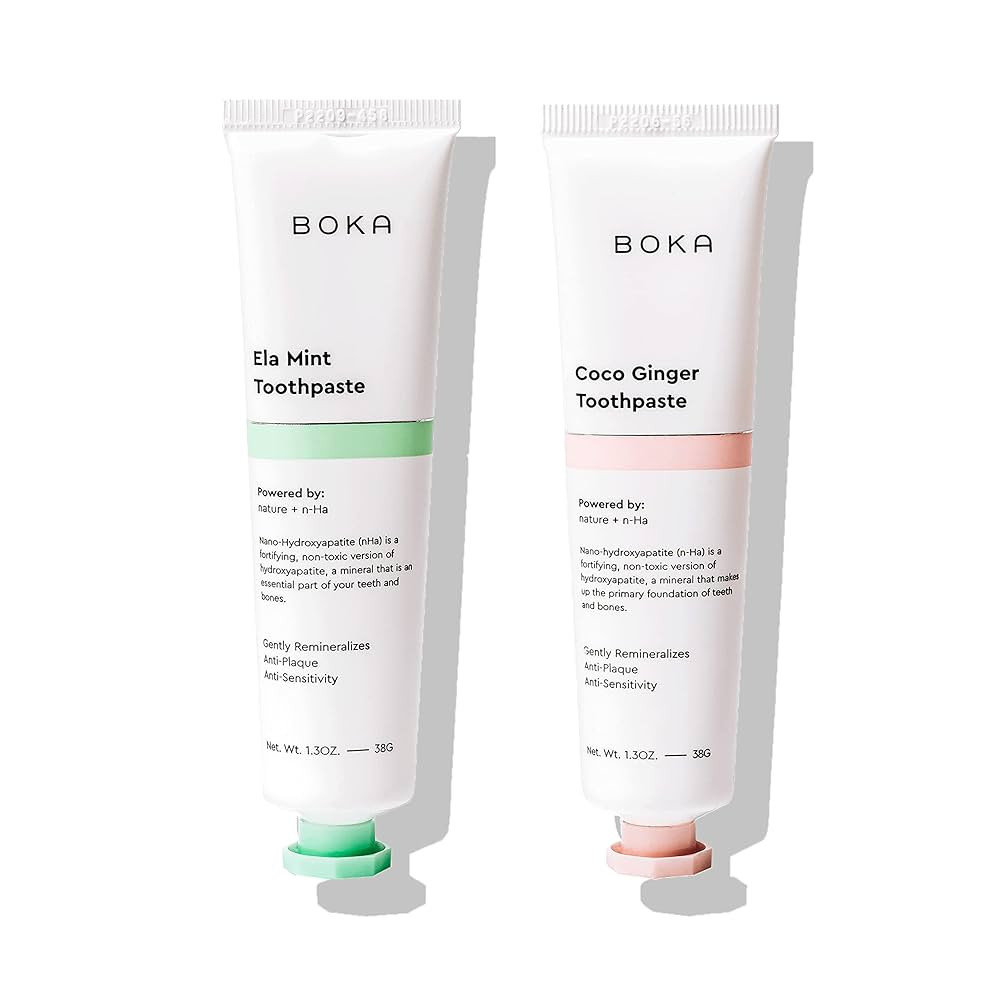 Boka Fluoride Free Travel Size Toothpaste Nano Hydroxyapatite, Helps Remineralize, Appropriate fo... | Amazon (US)