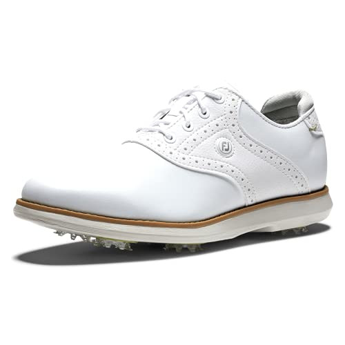 FootJoy Women's Traditions Golf Shoes White/White 8.5 M | Amazon (US)